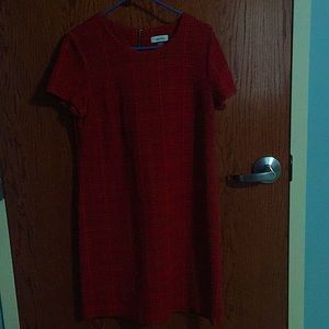 Red and Black Plaid Calvin Klein Size 14 Dress
